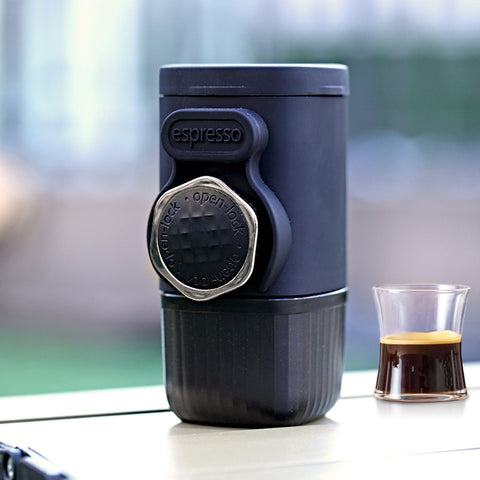 Portable Hand-Press Espresso Maker - Compact Capsule & Powder Coffee Machine