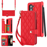 Galaxy Z Fold5 Multi-Functional Leather Wallet Case for Samsung Z Fold Series - Crossbody with Pen Slot, Quilted Design