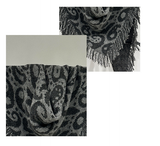 Red Luxurious Fringe Wool and Lambswool Scarf for Women - Thick Warm 60 x 170 cm Shawl