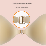 Size S [A cup] Two Pairs Light Skin Colour Heart-Shaped Silicone Breast Sticker - Thin Invisible Push-Up for Small Chest Enhancement
