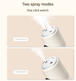 Beige + Base ortable Desktop Dual-Spray Humidifier with Air Purification for Office and Bedroom