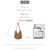 Khaki Flower-Patterned Cotton Crochet Tote Bag - Beach and Commute Essential