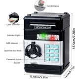 Gold Children's Mini Safe Piggy Bank with Fingerprint and Password Lock