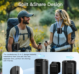 Black Portable Turbo Waist Fan with Digital Display and Dual Air Outlets