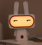 Squinting Cute Bobi Rabbit LED Night Light for Kids - USB Rechargeable