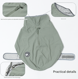 45# Grey Waterproof Reflective Dog Raincoat for Small to Large Dogs