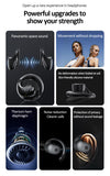 Black T2 AI Smart Translation Earbuds - Open-Ear OWS Bluetooth 5.4 Headphones with Simultaneous Interpretation & IPX4 Waterproof
