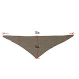 Khaki Chic Wool Blend Knit Triangle Scarf - Versatile & Warm Fashion Accessory - 105 x 35cm