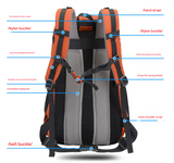 Navy Blue 20L Women's Orange Mountaineering Backpack - Water-Resistant