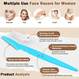 40-Piece Eyebrow Razor & Dermaplaning Tool Set(Pink)