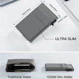 Ultra-Slim Pop-Up Card Holder Wallet with RFID Blocking(Black + Black Card Holder)