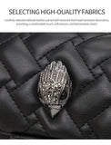 Elegant Quilted Leather Chain Bag with Bird Head Clasp(Black)