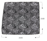 Men's Formal Paisley Ascot Cravat & Pocket Square Set - Adjustable Necktie for Weddings(Black)