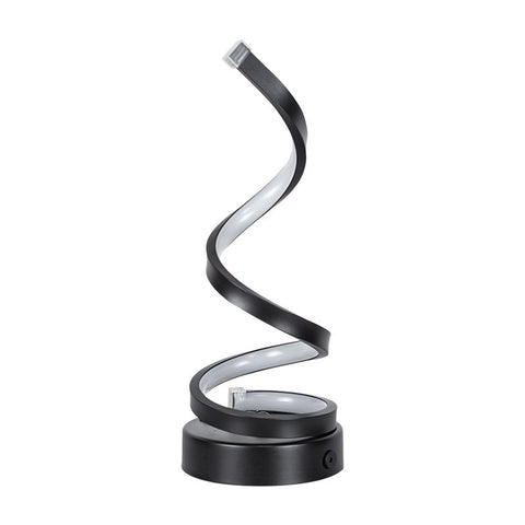 Modern Spiral LED Table Lamp - Dimmable, 3 Light Modes(black)