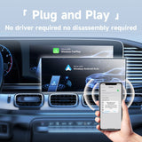 2-in-1 Wireless CarPlay & Android Auto Adapter - Plug & Play Dongle for Cars(Android phone Apple phone two in one)