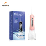 CharmHome Portable Oral Irrigator - 3 Modes, 140 PSI, IPX7 Waterproof(Pink)