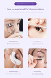 Heated Eyelash Curler with 2 Temperature Controls, Long-Lasting Curl(white)