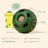Interactive Dog Treat Dispensing Ball & Silicone Treat Mold Set - Durable,  Dishwasher Safe(green)