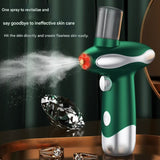Portable Nano Facial Steamer & Oxygen Sprayer with Red/Blue Light Therapy(green)