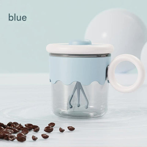 Automatic Self-Stirring Coffee Mug - 400ml, 5000RPM, USB-C Rechargeable with Trident Stirring Rod(blue)