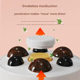 Rechargeable Smokeless Moxibustion & Massage Device with Hot Compress & Red Light Therapy(green)