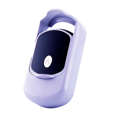 Rechargeable Electric Heated Eyelash Curler - 55C Constant Temperature, LED Display, Gentle Curling(Purple)