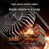 Electric Nose & Ear Hair Trimmer - USB-C Rechargeable, LED Display, Washable 360deg Head, Low Noise(silver)