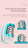 3-in-1 Ladies Electric Epilator, Shaver & Callus Remover with LED Display - Rechargeable & Waterproof(Gold)