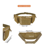 Tactical Waist Pack & Concealed Carry Bag - Multi-Pocket Fanny Pack with Adjustable Strap(Khaki)