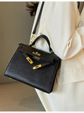 Elegant PU Leather Top Handle Satchel Bag - Versatile Crossbody & Shoulder Bag(white)