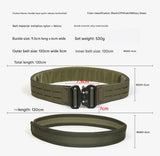 Dual Layer Quick Release Tactical Belt - Attachment System, Alloy Cobra Buckle, Adjustable Nylon(black)