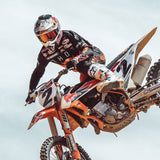 Professional Motocross & Ski Goggles - HiPER Lens, TPU Frame(Black frame with yellow belt and red lens)