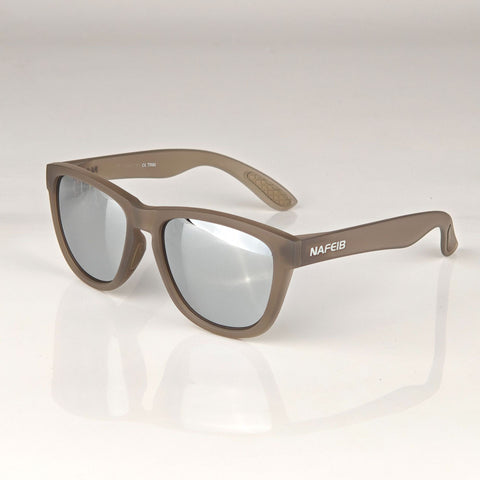 NAFEIB Polarized Sports Sunglasses - Lightweight TR90 Frame, UV400 Protection for Riding & Outdoor Activities(Transparent gray)