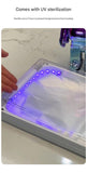 Automatic Disposable Glove Dispenser Machine with UV Sterilization - Quick & Hygienic Gloving(Dark Blue)