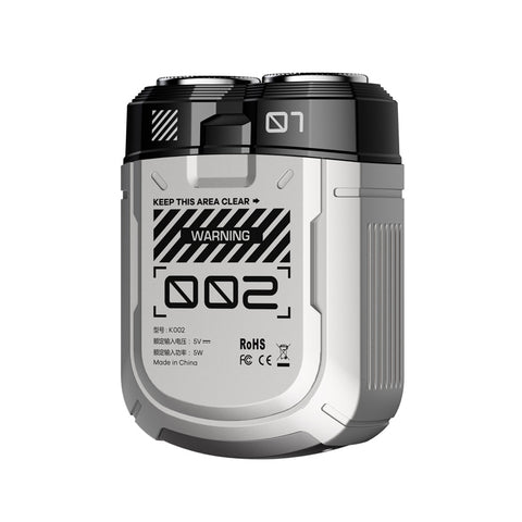 K002 Mini Electric Shaver - 3D Floating Head, IPX7 Waterproof, Type-C Charging, 70 Min Runtime Product Description(Gray)