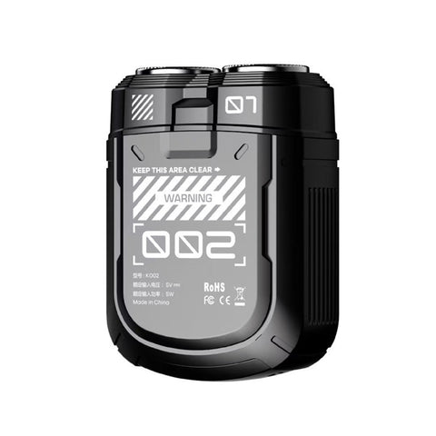 K002 Mini Electric Shaver - 3D Floating Head, IPX7 Waterproof, Type-C Charging, 70 Min Runtime Product Description(Black)