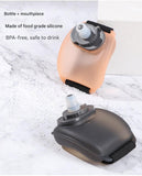 Darrahopens Appliances > Kitchen Appliances > Kettles Wearable Sports Wrist Water Bottle - 200ml BPA-Free Silicone Flask with Adjustable Strap & Bite Valve(Black)