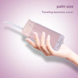 Portable Water Flosser - 70-Day Battery, 4 Modes, 5 Nozzles, IPX7 Waterproof, 200ml Telescopic Tank(Pink)
