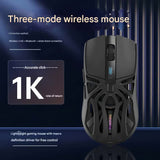 Tri-Mode Wireless Gaming Mouse - 1KHz Polling, 10000 DPI, Digital Display, Lightweight 73g(Black)