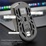 Tri-Mode Wireless Gaming Mouse - 1KHz Polling, 10000 DPI, Digital Display, Lightweight 73g(White)