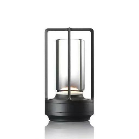 Cross-Shaped LED Table Lamp - Black Touch Button with USB Charging