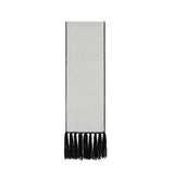 Beige Contrast Edge & Tassel Scarf - Chic Autumn/Winter Neckwear (190x30cm)