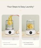 Blue Travel-Friendly Mini Washing Machine - USB Powered, Automatic, for Small Loads
