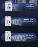 White 3-in-1 Portable Air Cooler Fan - Desktop Humidifier & LED Light, Nano Mist