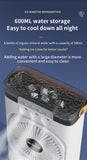 Black 3-in-1 Portable Air Cooler Fan - Desktop Humidifier & LED Light, Nano Mist
