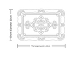 4 pcs Decorative Faux Leather Placemats - Unique Shape, Beautiful Packaging (Dark gray)