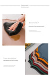 4 pcs Decorative Faux Leather Placemats - Unique Shape, Beautiful Packaging (Black)