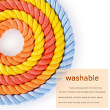 Handmade Rope Dog Collar and Leash Set - Colorful Woven Cotton Cotton (Purple - Size S)