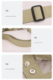 Khaki Chic Lightweight Nylon Drawstring Tote Bag - Multi-Pocket Casual Shoulder & Crossbody