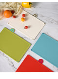 Coloerful 4-Piece Colour-Coded Index Cutting Board Set with Storage Stand - Food-Safe PP, Non-Slip, Easy Clean Kitchen Chopping Boards